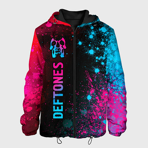Мужская куртка Deftones - neon gradient: по-вертикали / 3D-Черный – фото 1