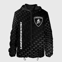 Куртка с капюшоном мужская Lamborghini карбоновый фон, цвет: 3D-черный