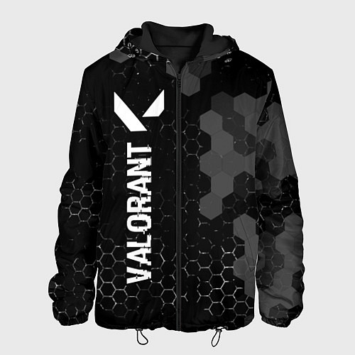 Мужская куртка Valorant glitch на темном фоне: по-вертикали / 3D-Черный – фото 1