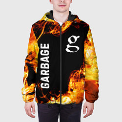 Куртка с капюшоном мужская Garbage и пылающий огонь, цвет: 3D-черный — фото 2