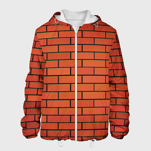 Мужская куртка Кирпичная стена / 3D-Белый – фото 1