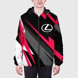 Куртка с капюшоном мужская Lexus fast lines, цвет: 3D-черный — фото 2