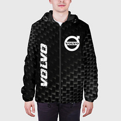 Куртка с капюшоном мужская Volvo карбоновый фон, цвет: 3D-черный — фото 2
