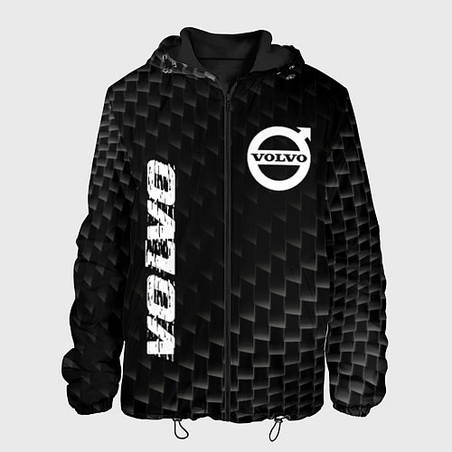 Мужская куртка Volvo карбоновый фон / 3D-Черный – фото 1