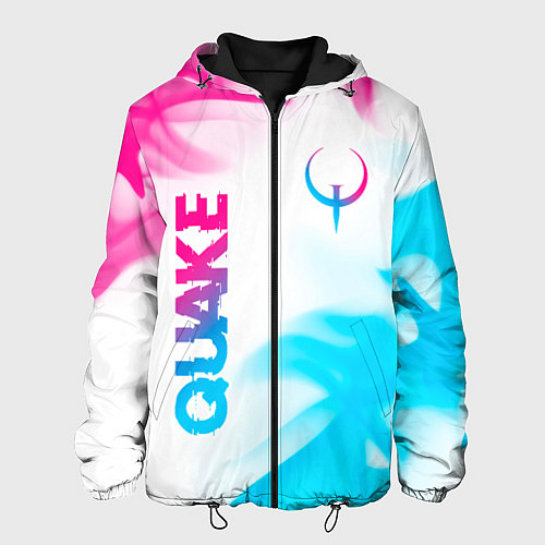 Мужская куртка Quake neon gradient style: надпись, символ / 3D-Черный – фото 1