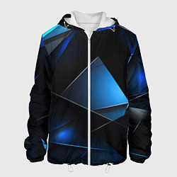 Куртка с капюшоном мужская Blue black texture, цвет: 3D-белый