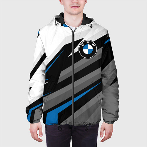 Мужская куртка БМВ - спортивная униформа / 3D-Черный – фото 3