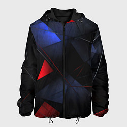 Куртка с капюшоном мужская Black green blue red, цвет: 3D-черный