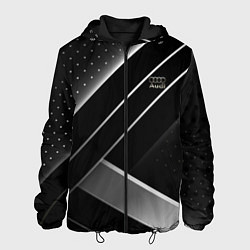 Куртка с капюшоном мужская Audi sign auto, цвет: 3D-черный