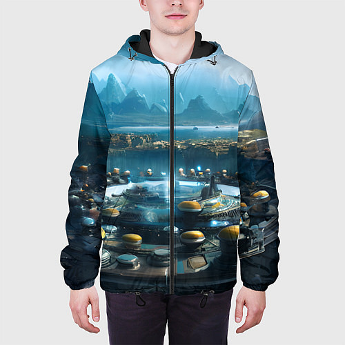 Мужская куртка Инопланетный реактор / 3D-Черный – фото 3
