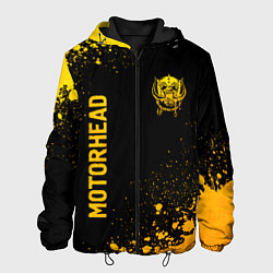 Куртка с капюшоном мужская Motorhead - gold gradient: надпись, символ, цвет: 3D-черный