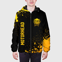 Куртка с капюшоном мужская Motorhead - gold gradient: надпись, символ, цвет: 3D-черный — фото 2