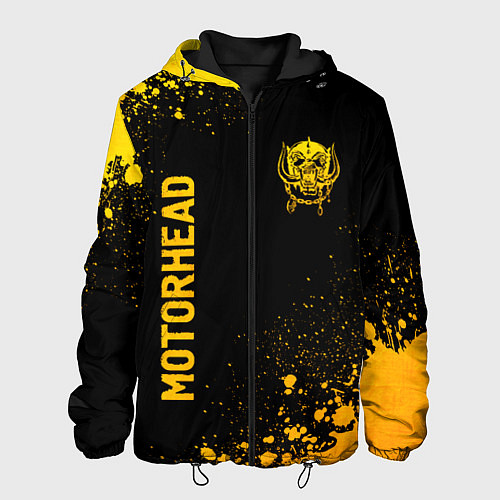 Мужская куртка Motorhead - gold gradient: надпись, символ / 3D-Черный – фото 1