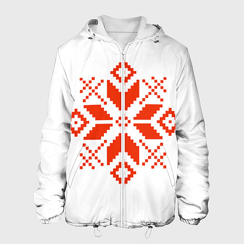 Мужская куртка Удмуртский узор / 3D-Белый – фото 1