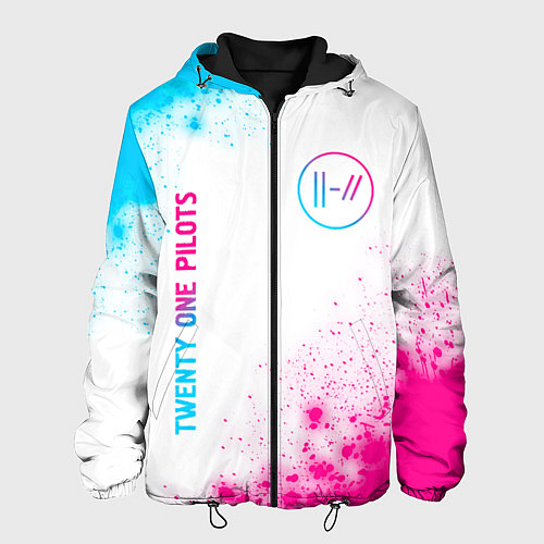 Мужская куртка Twenty One Pilots neon gradient style: надпись, си / 3D-Черный – фото 1