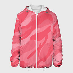 Куртка с капюшоном мужская Pink military, цвет: 3D-белый