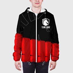 Куртка с капюшоном мужская Форма Team Liquid red, цвет: 3D-белый — фото 2