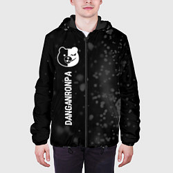 Куртка с капюшоном мужская Danganronpa glitch на темном фоне: по-вертикали, цвет: 3D-черный — фото 2