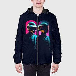 Куртка с капюшоном мужская Daft Punk - One more time, цвет: 3D-черный — фото 2