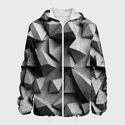 Куртка с капюшоном мужская Белокаменный паттерн, цвет: 3D-белый