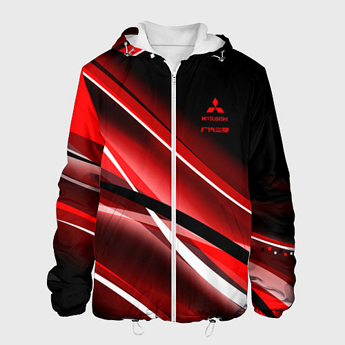 Мужская куртка Mitsubishi emblem Митсубиши / 3D-Белый – фото 1