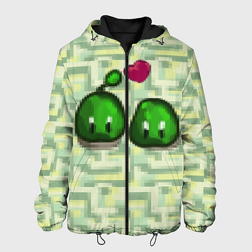 Мужская куртка Зеленые слаймы стардью / 3D-Черный – фото 1