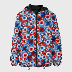Куртка с капюшоном мужская Цветы России, цвет: 3D-черный