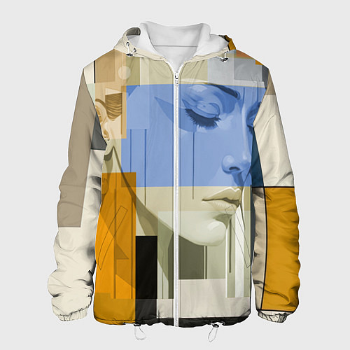 Мужская куртка Незнакомка в квадрате / 3D-Белый – фото 1