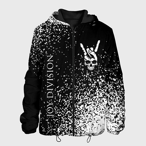 Мужская куртка Joy Division и рок символ на темном фоне / 3D-Черный – фото 1