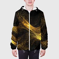 Куртка с капюшоном мужская Золотая пыльца, цвет: 3D-белый — фото 2