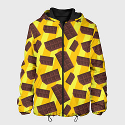 Куртка с капюшоном мужская Шоколадки, цвет: 3D-черный