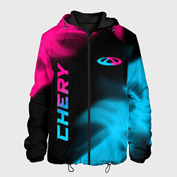 Мужская куртка Chery - neon gradient: надпись, символ