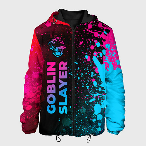 Мужская куртка Goblin Slayer - neon gradient: по-вертикали / 3D-Черный – фото 1