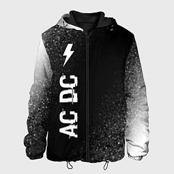 Мужская куртка AC DC glitch на темном фоне: по-вертикали