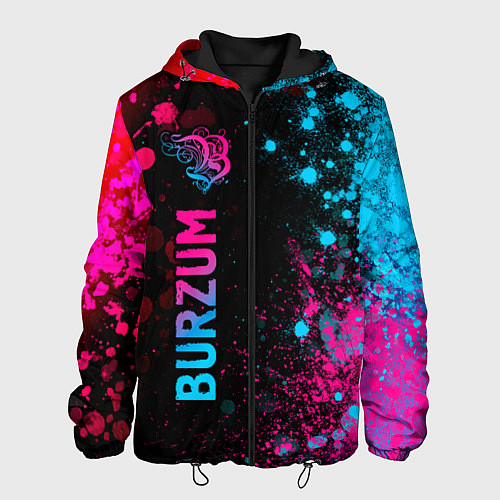 Мужская куртка Burzum - neon gradient: по-вертикали / 3D-Черный – фото 1