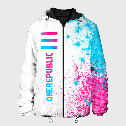 Мужская куртка OneRepublic neon gradient style: по-вертикали / 3D-Черный – фото 1