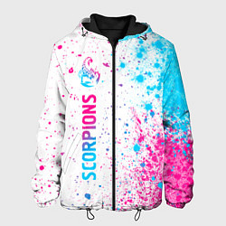 Мужская куртка Scorpions neon gradient style: по-вертикали