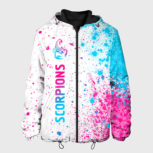 Мужская куртка Scorpions neon gradient style: по-вертикали / 3D-Черный – фото 1