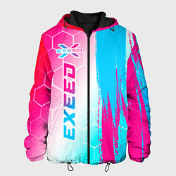 Куртка с капюшоном мужская Exeed neon gradient style: по-вертикали, цвет: 3D-черный