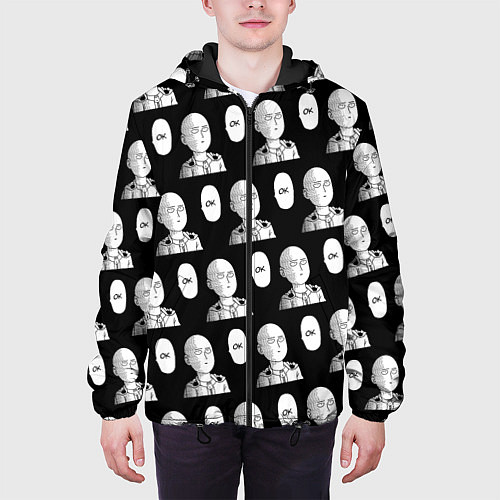 Мужская куртка Saitama - ok pattern / 3D-Черный – фото 3