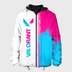 Мужская куртка Valorant neon gradient style: по-вертикали