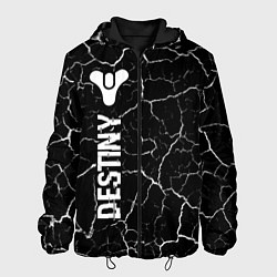 Куртка с капюшоном мужская Destiny glitch на темном фоне: по-вертикали, цвет: 3D-черный