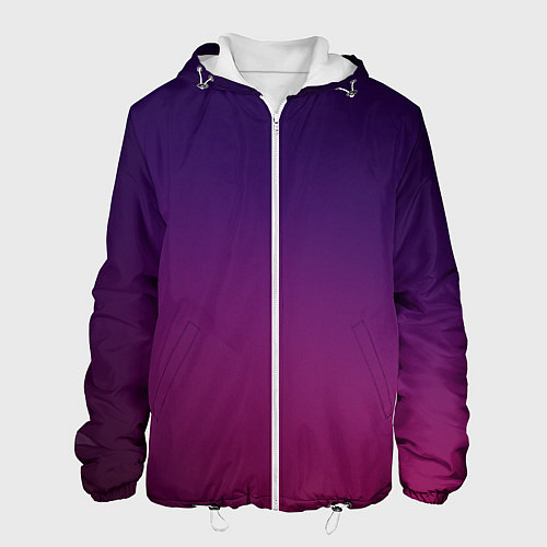 Мужская куртка Малиновый градиент / 3D-Белый – фото 1