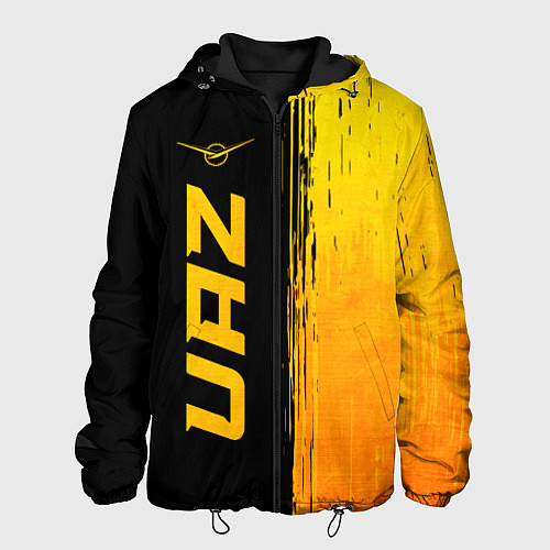 Мужская куртка UAZ - gold gradient: по-вертикали / 3D-Черный – фото 1