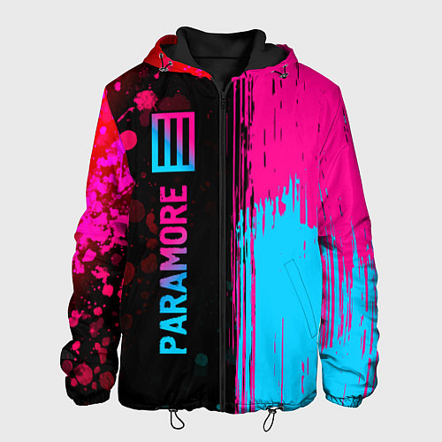 Мужская куртка Paramore - neon gradient: по-вертикали / 3D-Черный – фото 1