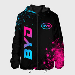 Мужская куртка BYD - neon gradient: надпись, символ