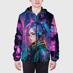 Куртка с капюшоном мужская Айтишница, цвет: 3D-черный — фото 2