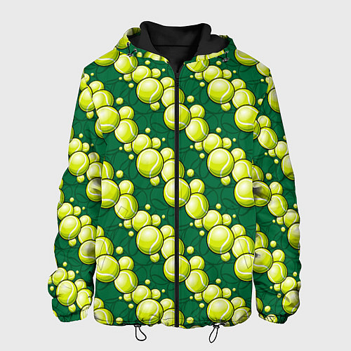 Мужская куртка Большой теннис - мячики / 3D-Черный – фото 1