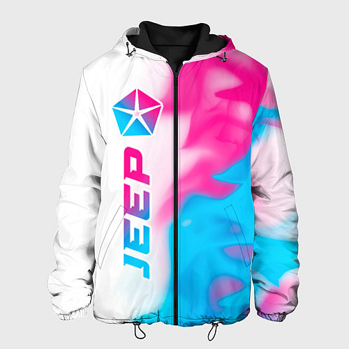 Мужская куртка Jeep neon gradient style: по-вертикали / 3D-Черный – фото 1