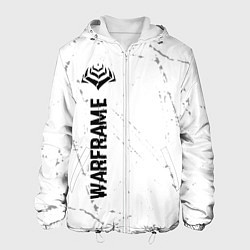 Куртка с капюшоном мужская Warframe glitch на светлом фоне: по-вертикали, цвет: 3D-белый